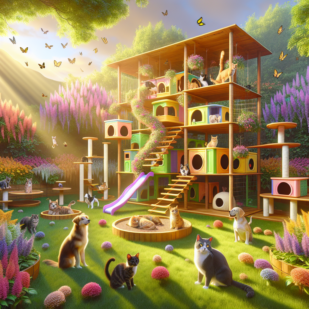 Deluxe Pet Playhouse for Cats and Dogs