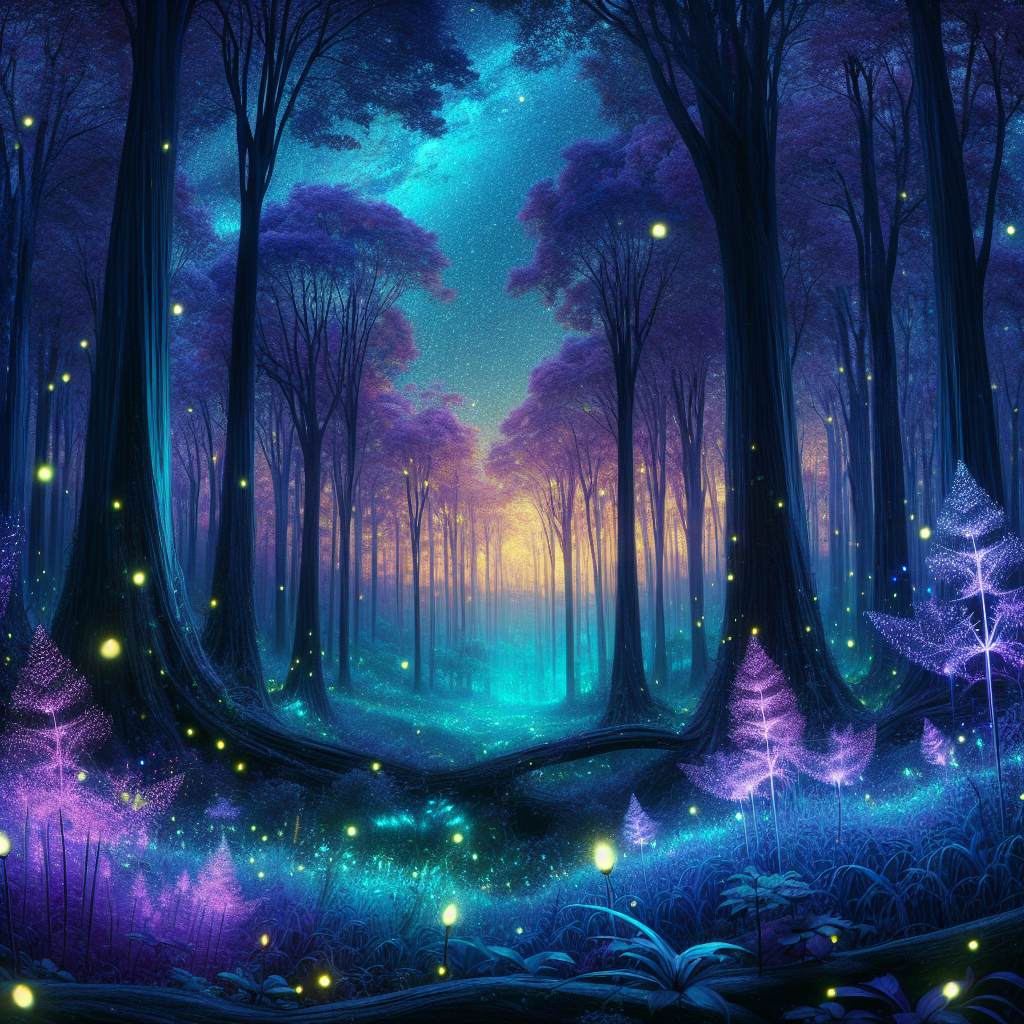 Celestial Forest: A Symphony of Colors