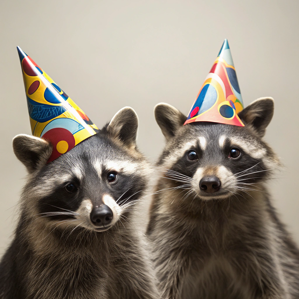 690b9fcc512fab16eb4f6122_two-raccoons-wearing-birthday-party-hats